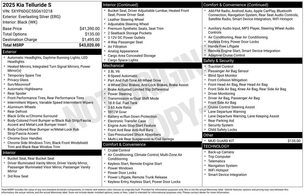 New 2025 Kia Telluride S image 5