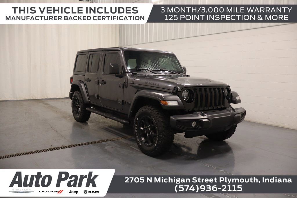 Certified 2022 Jeep Wrangler Unlimited Willys