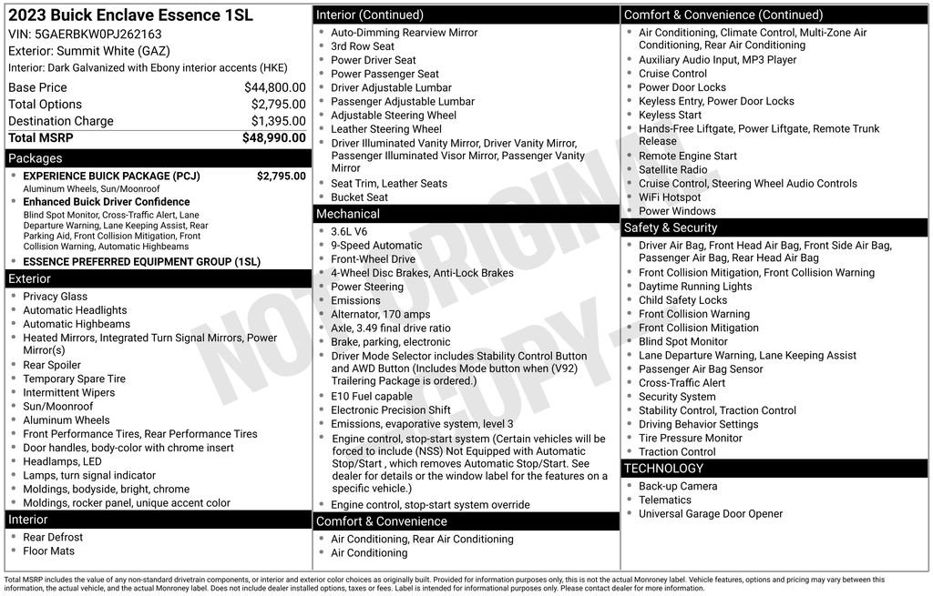 Used 2023 Buick Enclave Essence w/ Experience Buick Package image 4