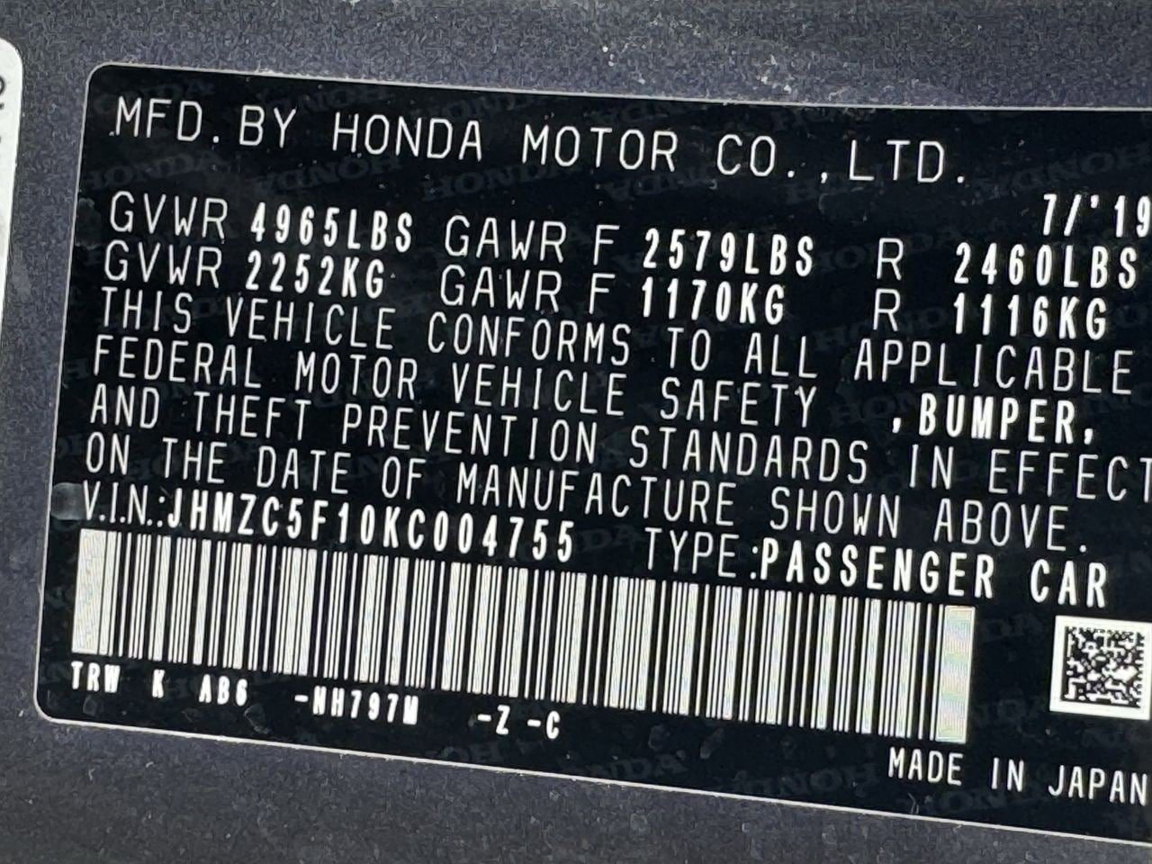 Used 2019 Honda Clarity Plug-In Hybrid image 30