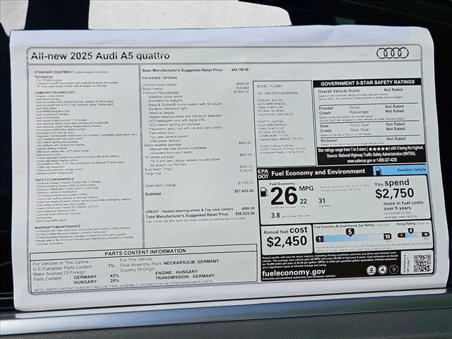 New 2025 Audi A5 2.0T Premium Plus image 18