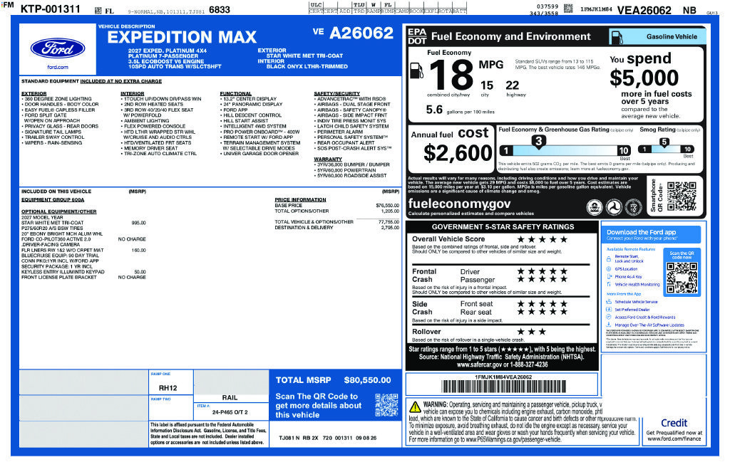 New 2027 Ford Expedition Max Platinum AWD/4WD image 5