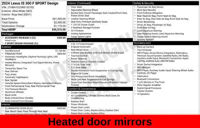 Used 2024 Lexus IS 300 F Sport w/ Accessory Package 2 RWD image 60