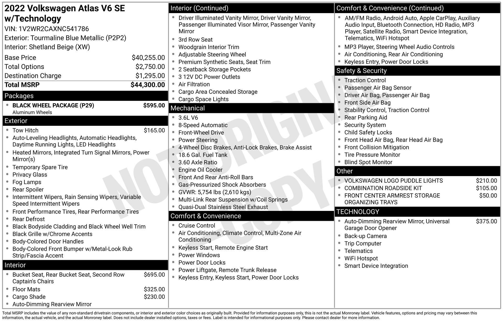 Certified 2022 Volkswagen Atlas SE w/ Black Wheel Package image 5