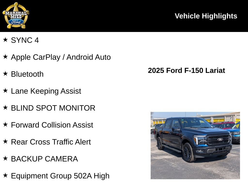 New 2025 Ford F150 Lariat w/ Equipment Group 502A High image 2