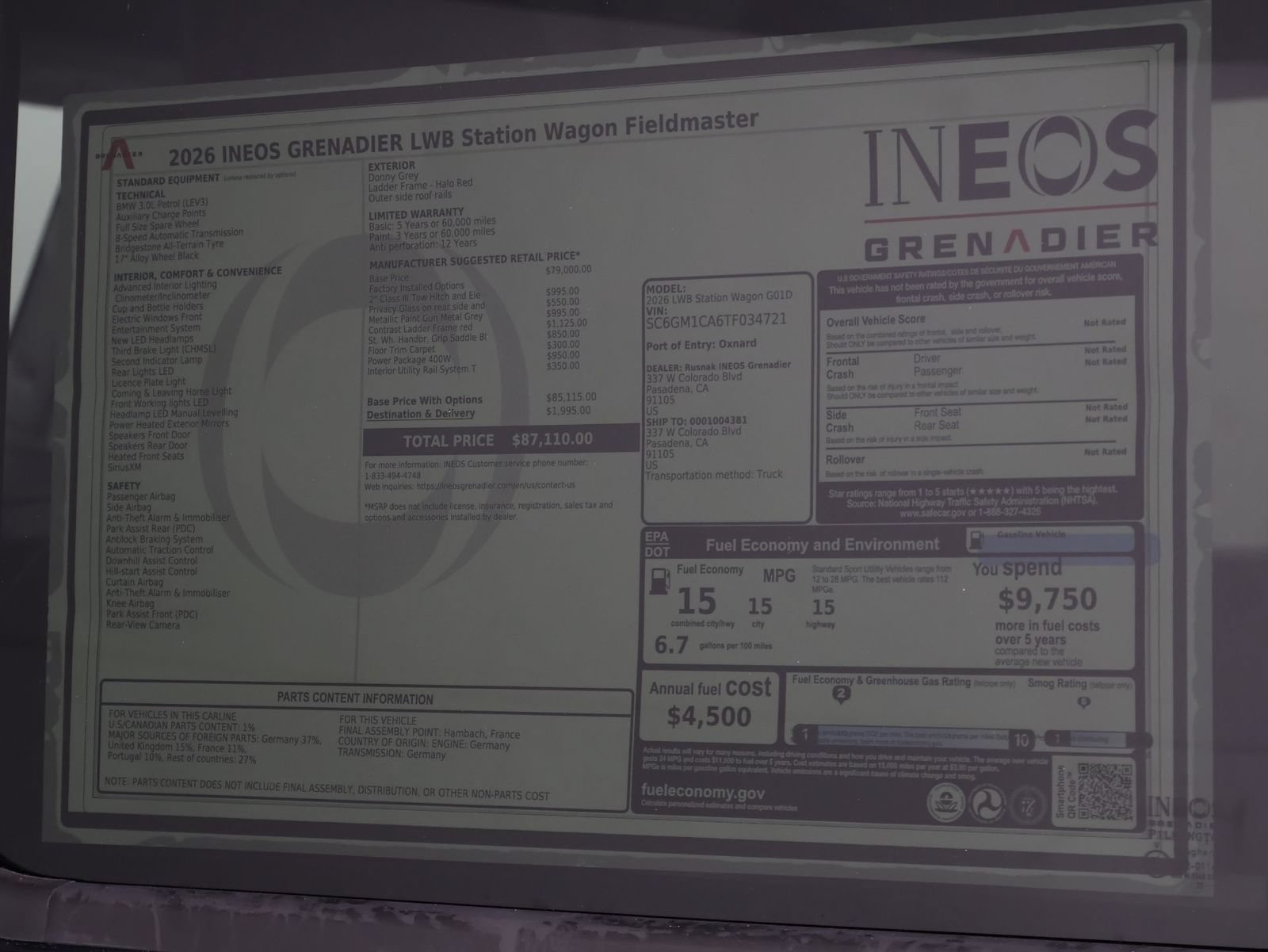 New 2026 INEOS Grenadier Station Wagon AWD/4WD image 23