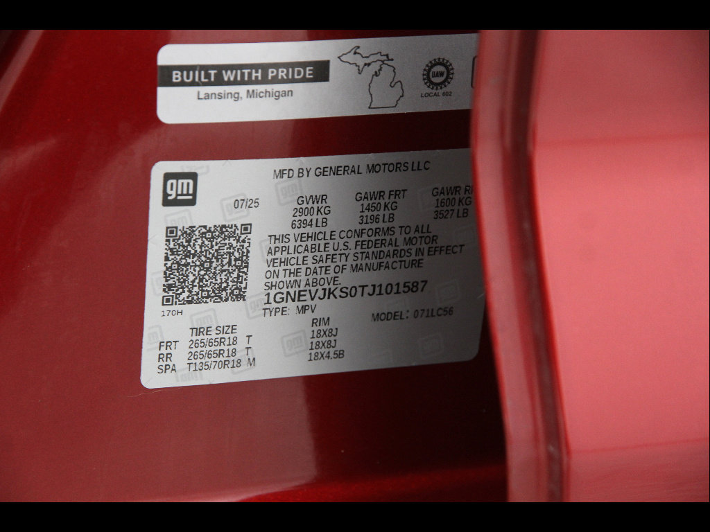 Certified 2026 Chevrolet Traverse Z71 w/ LPO, Floor Liner Package image 23