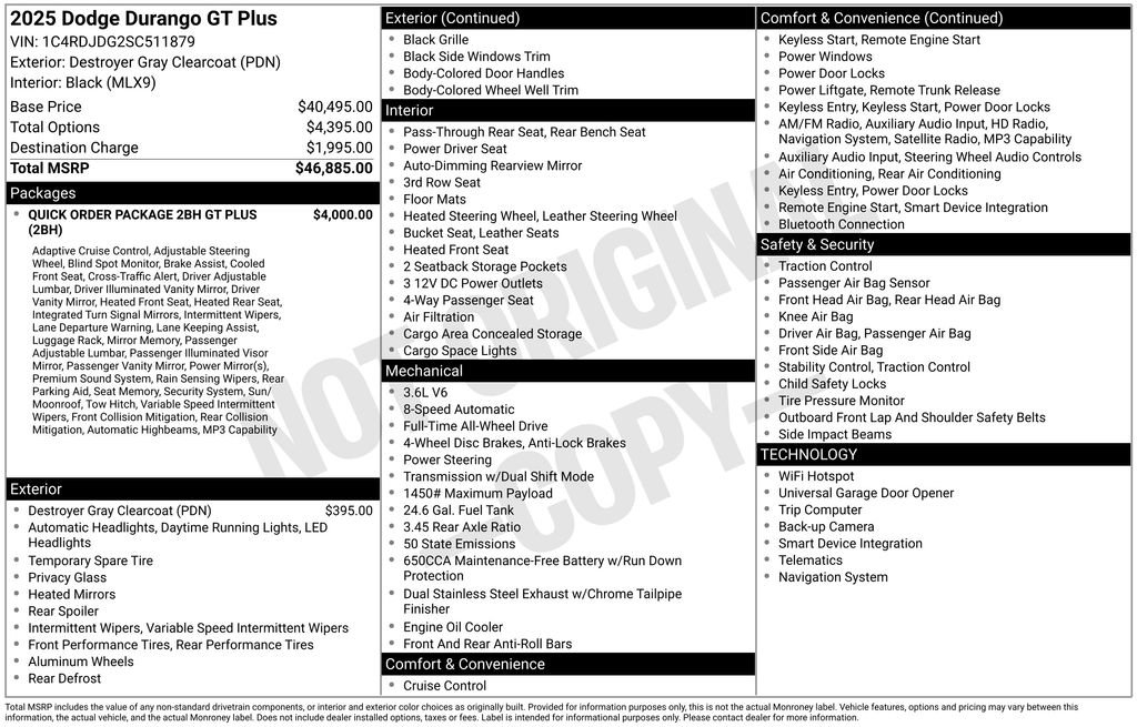 Certified 2025 Dodge Durango GT AWD/4WD image 2