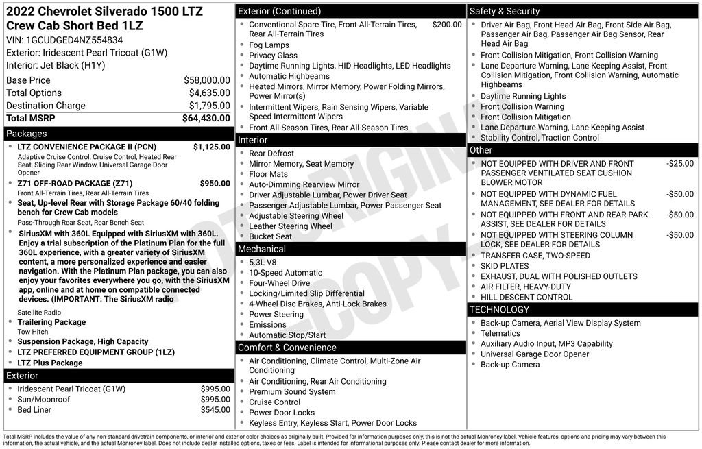 Certified 2022 Chevrolet Silverado 1500 LTZ w/ LTZ Convenience Package II AWD/4WD image 3