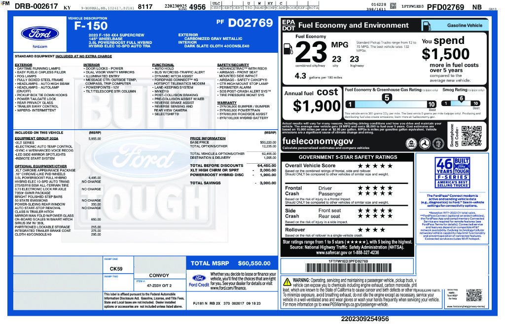 Used 2023 Ford F150 XLT w/ Equipment Group 302A High AWD/4WD image 26
