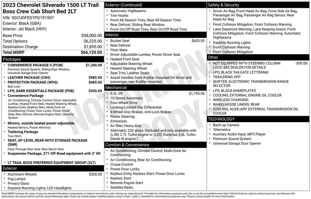 Used 2023 Chevrolet Silverado 1500 LT Trail Boss w/ Convenience Package II image 28