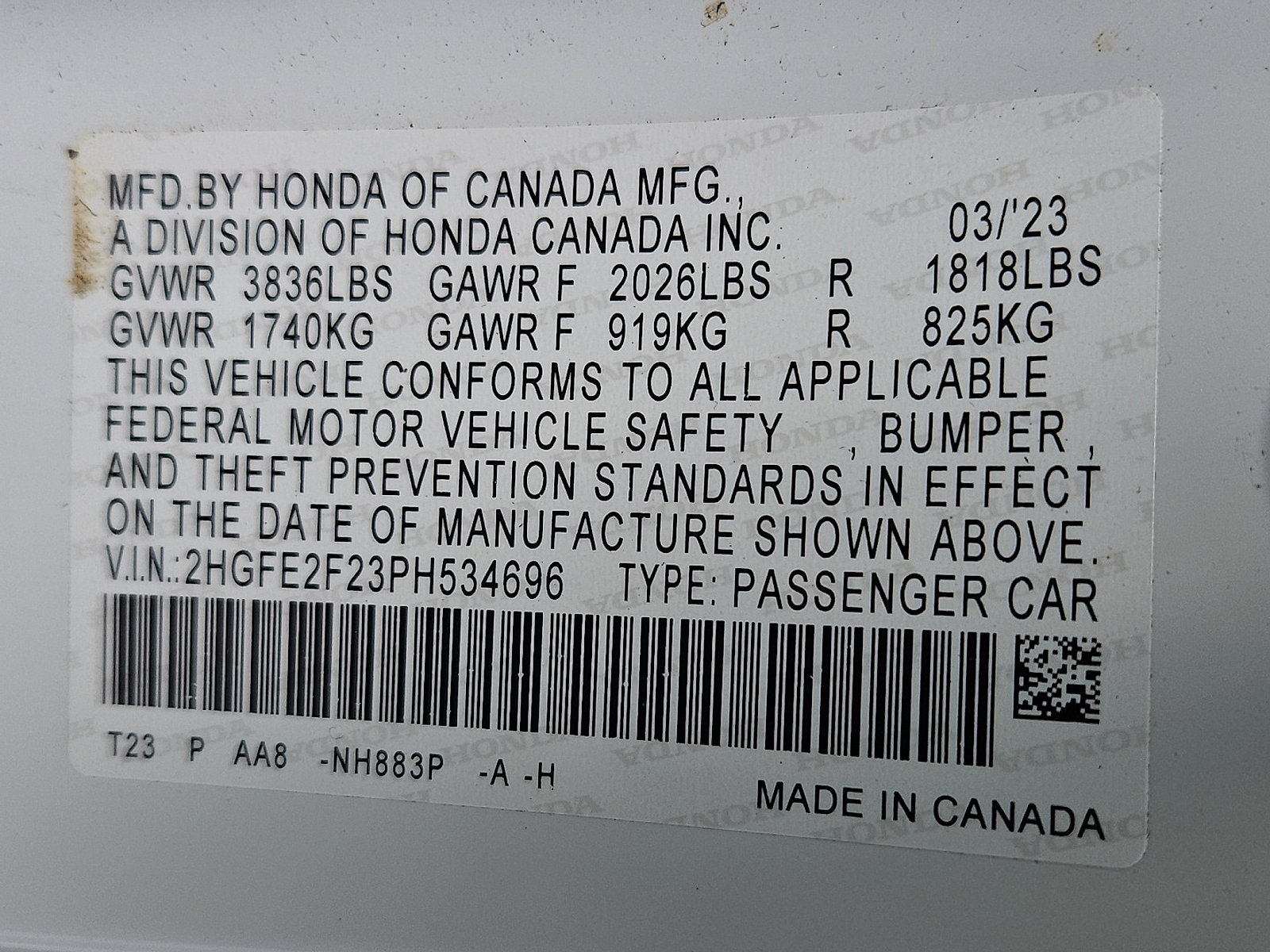 Certified 2023 Honda Civic LX image 26
