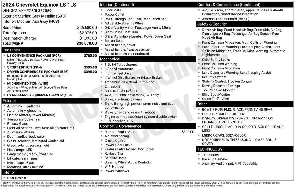 Certified 2024 Chevrolet Equinox LS w/ LS Convenience Package FWD image 7
