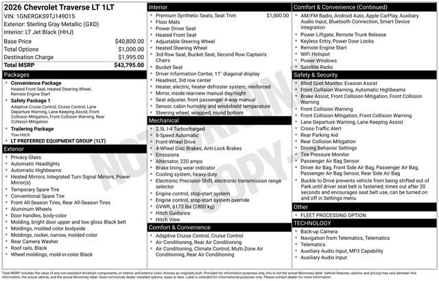 Certified 2026 Chevrolet Traverse LT FWD image 5