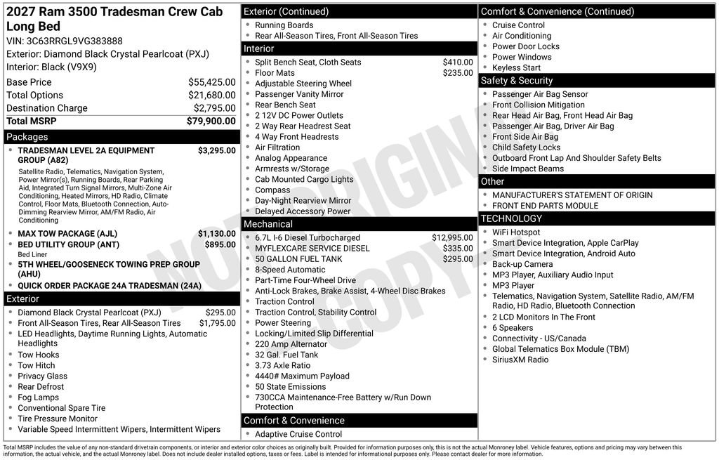 New 2027 RAM 3500 Tradesman AWD/4WD image 37