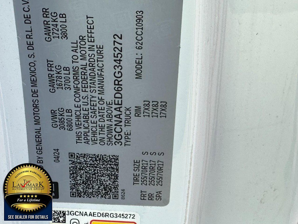 Used 2024 Chevrolet Silverado 1500 W/T w/ WT Fleet Convenience Package image 18