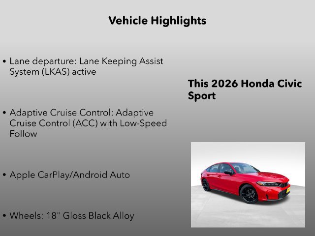 New 2026 Honda Civic Sport image 5