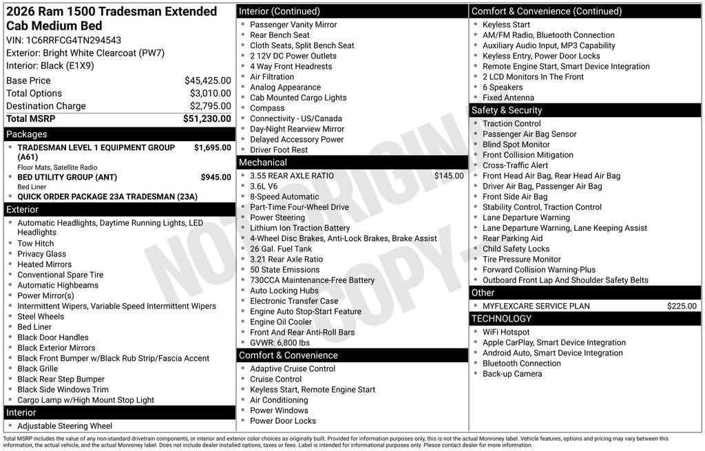 New 2026 RAM 1500 Tradesman AWD/4WD image 7