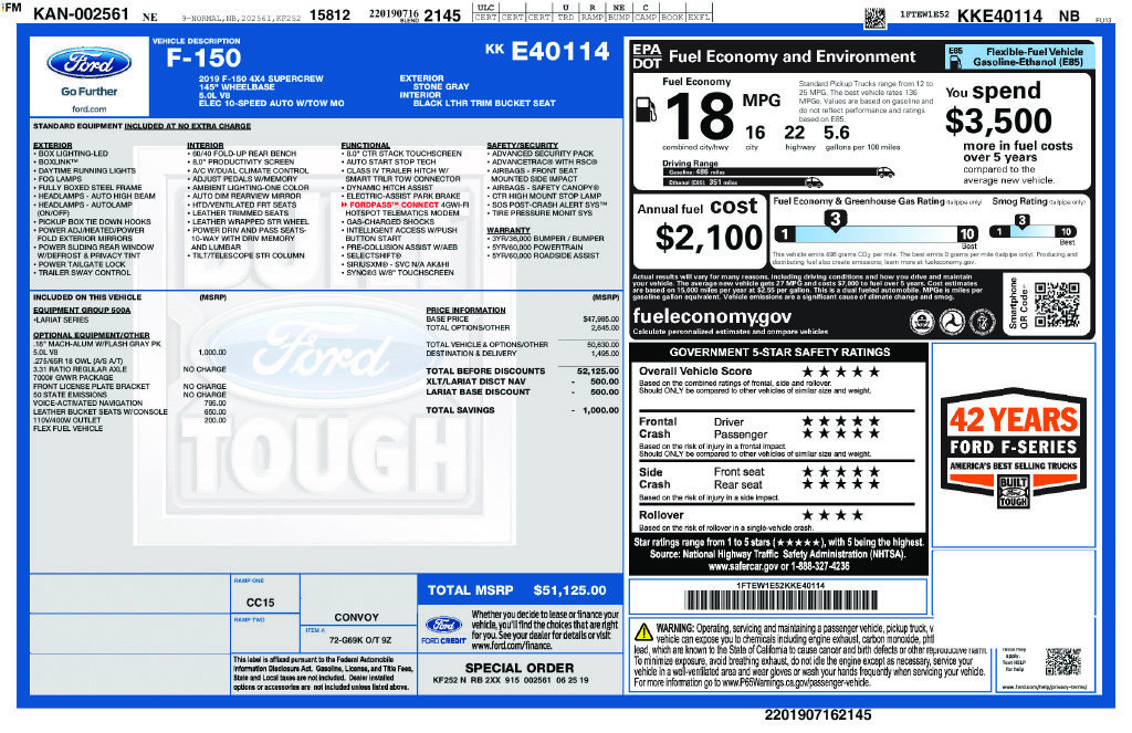 Used 2019 Ford F150 Lariat AWD/4WD image 4