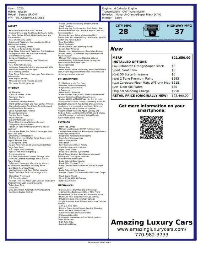 Used 2020 Nissan Sentra SR FWD image 18
