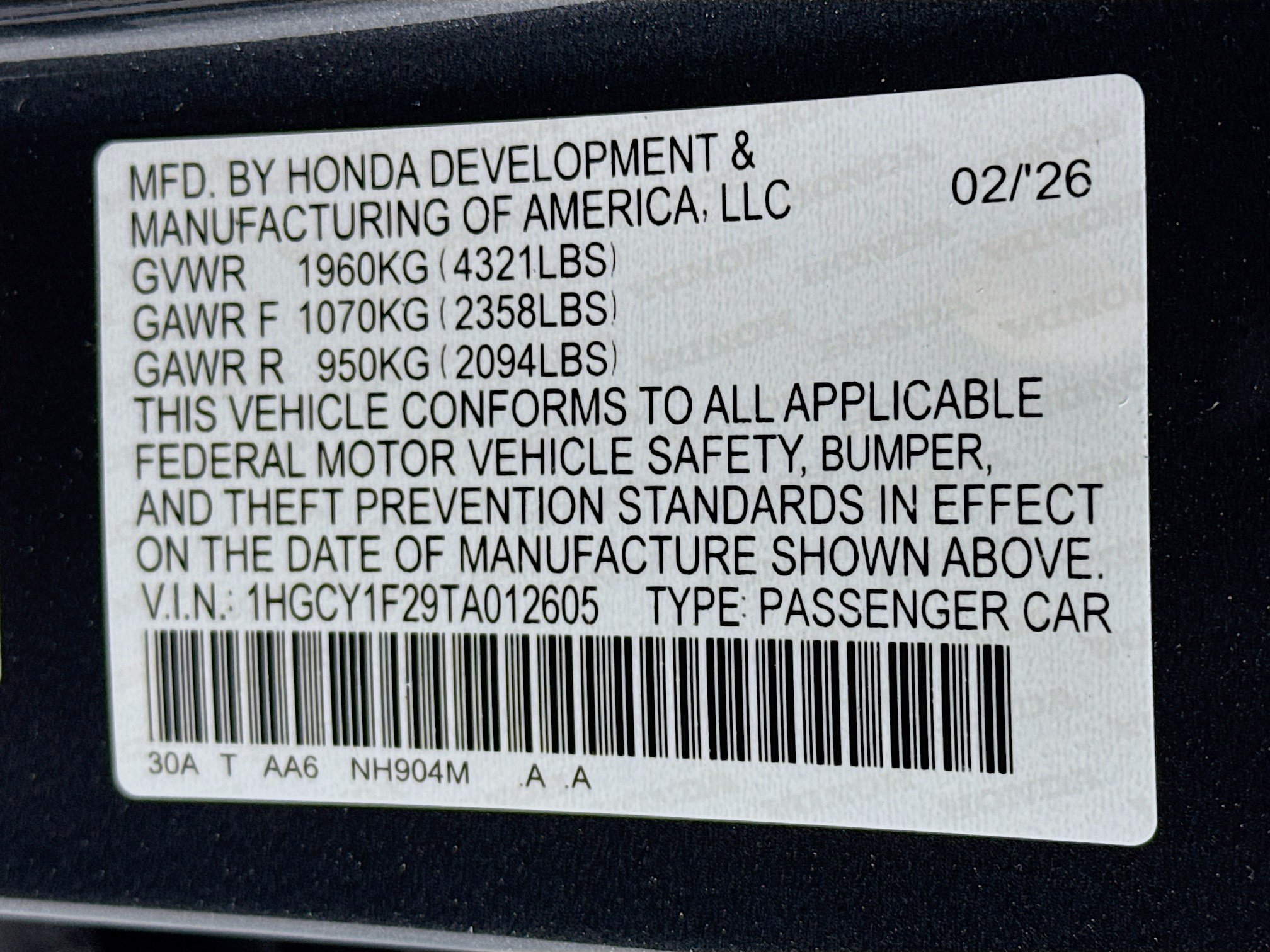 New 2026 Honda Accord LX image 29