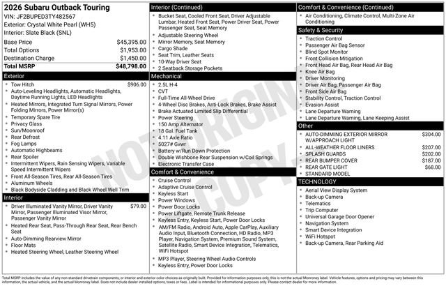 New 2026 Subaru Outback Touring image 5