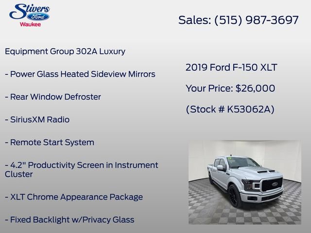 Used 2019 Ford F150 XLT w/ Equipment Group 302A Luxury image 7