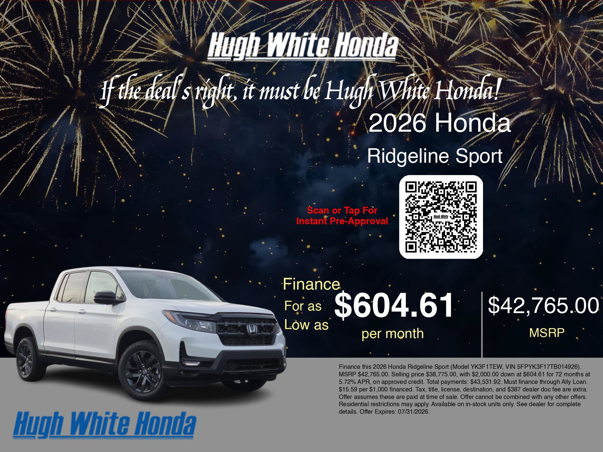 New 2026 Honda Ridgeline Sport image 6
