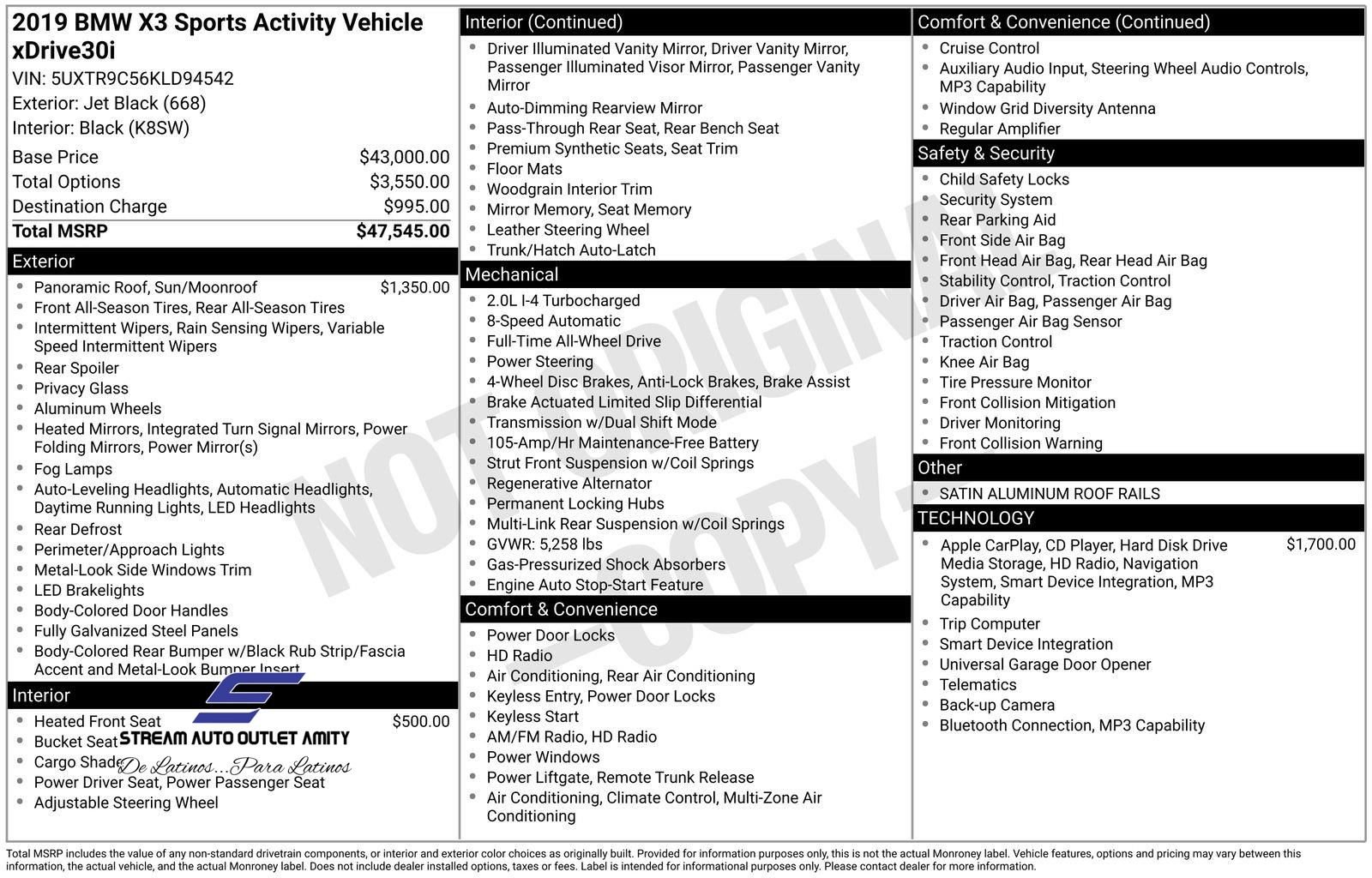 Used 2019 BMW X3 xDrive30i image 51