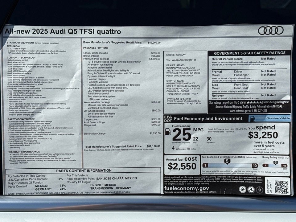 Certified 2025 Audi Q5 2.0T Premium Plus w/ Premium Plus image 21