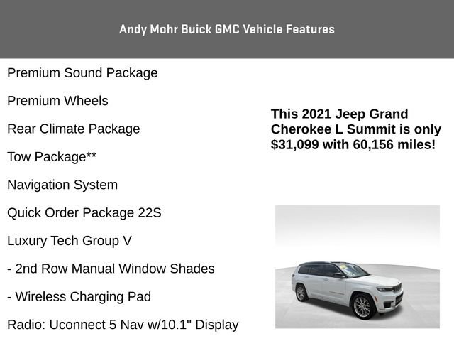 Used 2021 Jeep Grand Cherokee L Summit w/ Luxury Tech Group V AWD/4WD image 12