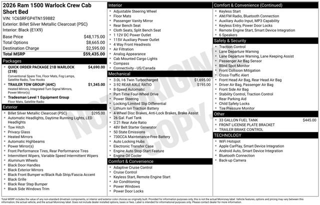 New 2026 RAM 1500 Classic Warlock image 39
