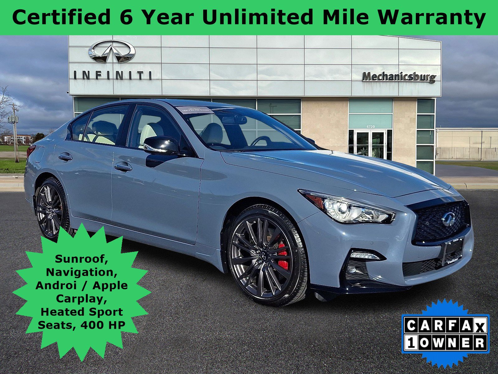 Certified 2023 INFINITI Q50 Red Sport 400