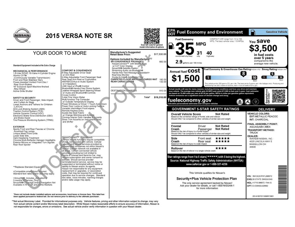 Used 2015 Nissan Versa Note SR w/ SR Convenience Package FWD video 2