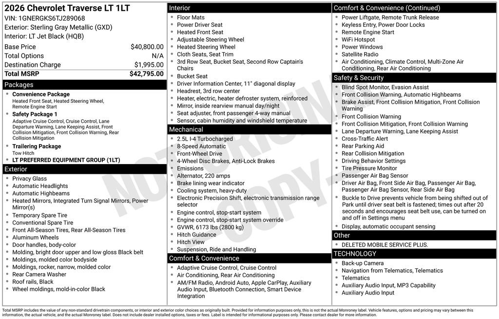 Used 2026 Chevrolet Traverse LT FWD image 28