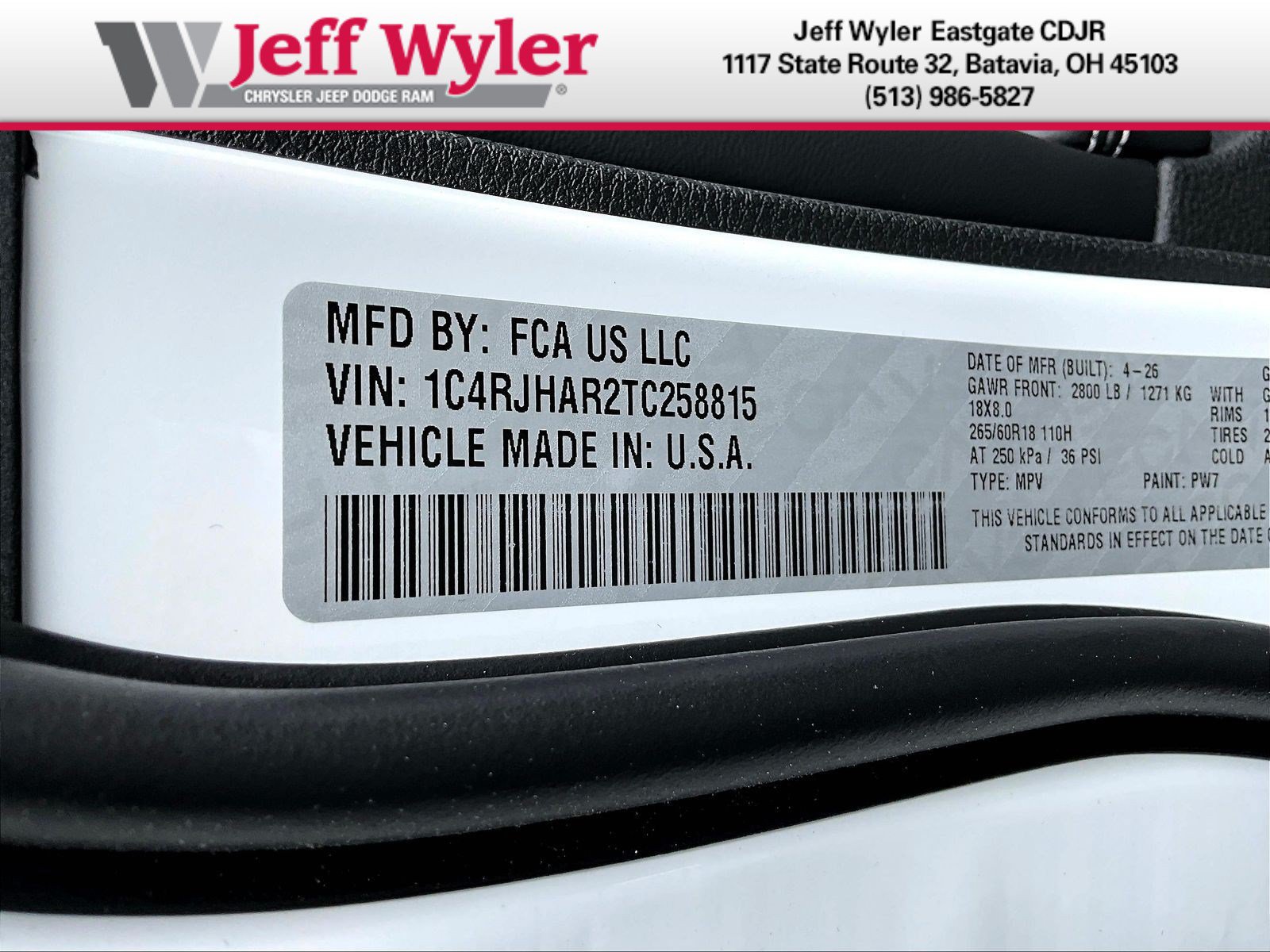 New 2026 Jeep Grand Cherokee Altitude AWD/4WD image 21