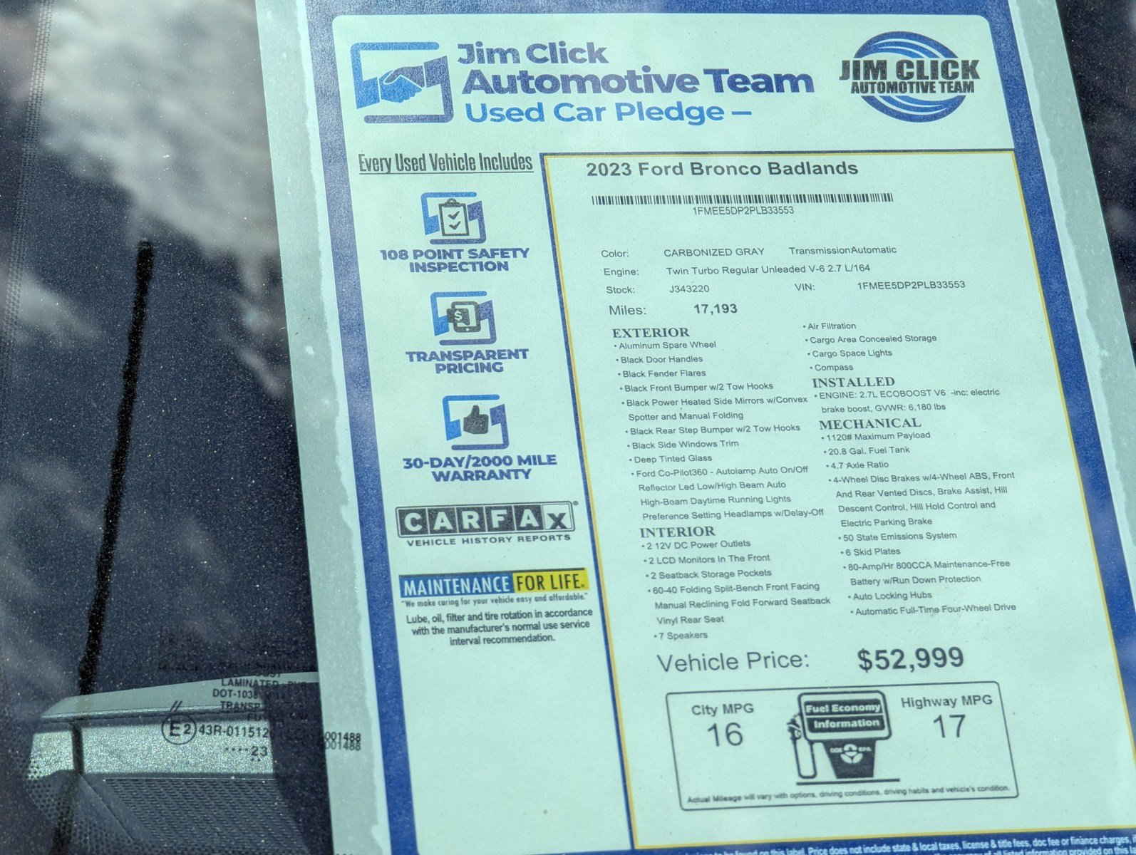 Certified 2023 Ford Bronco Badlands AWD/4WD image 12