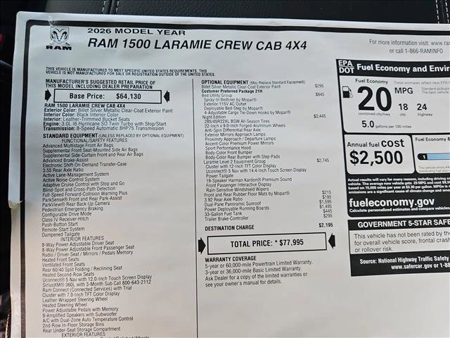 New 2026 RAM 1500 Laramie w/ Night Edition image 16