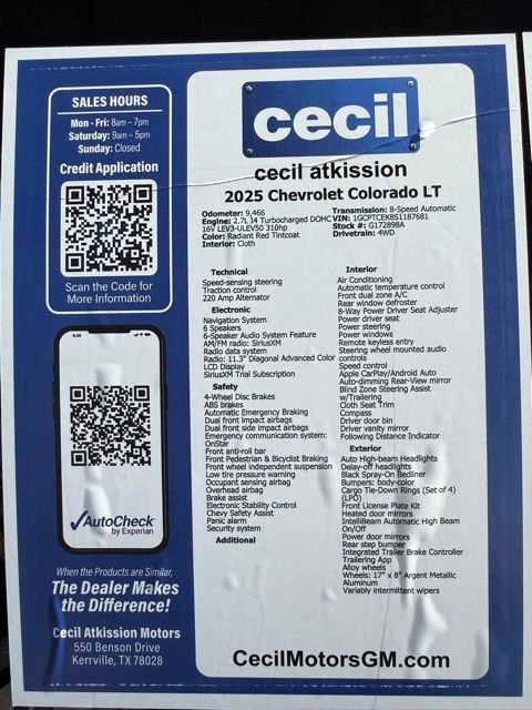 Certified 2025 Chevrolet Colorado LT w/ Advanced Trailering Package image 15