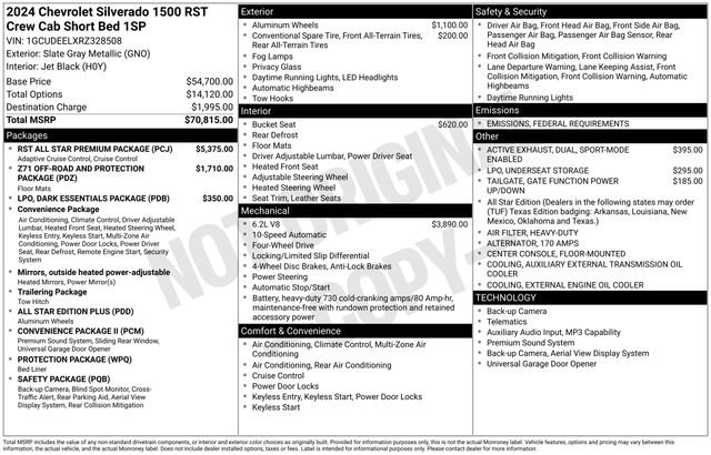 Used 2024 Chevrolet Silverado 1500 RST w/ RST All Star Premium Package image 43