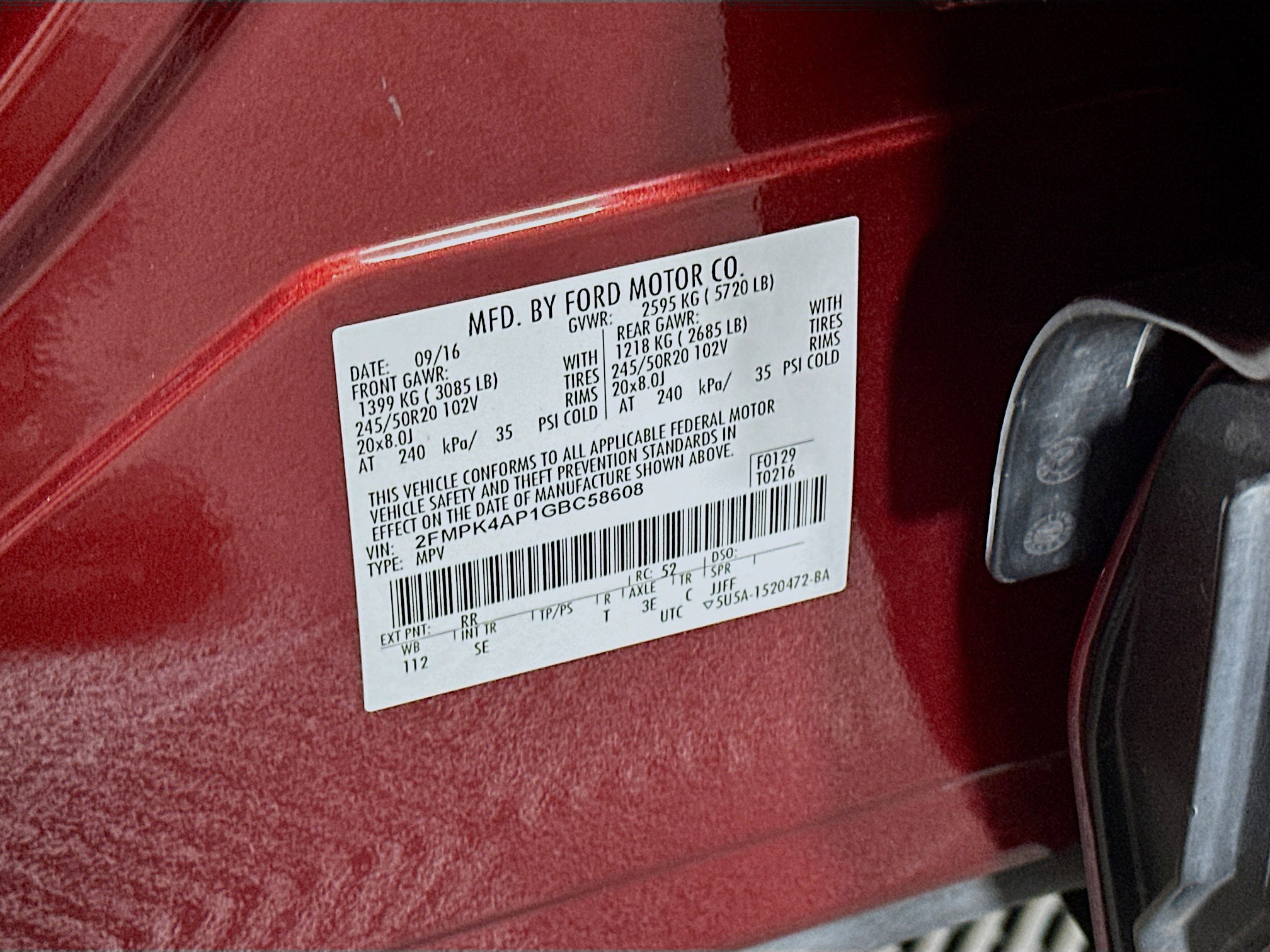 Used 2016 Ford Edge Sport w/ Equipment Group 401A image 12