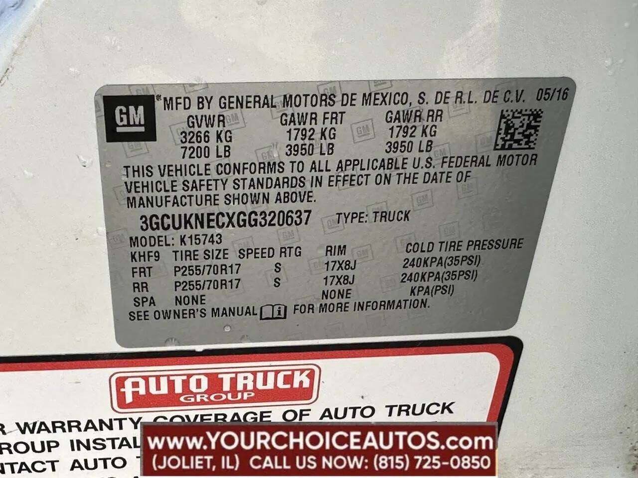 Used 2016 Chevrolet Silverado 1500 W/T w/ WT Fleet Convenience Package AWD/4WD image 29