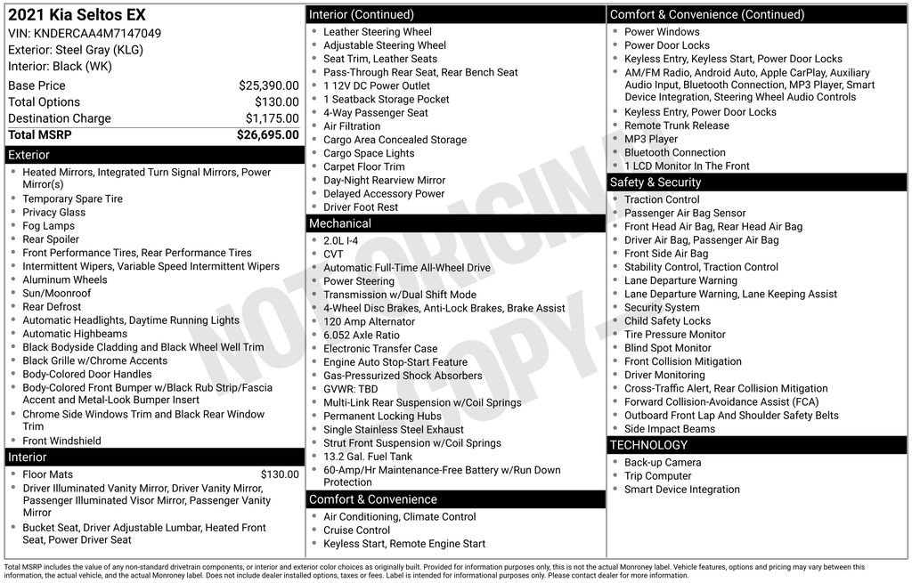 Used 2021 Kia Seltos EX image 40