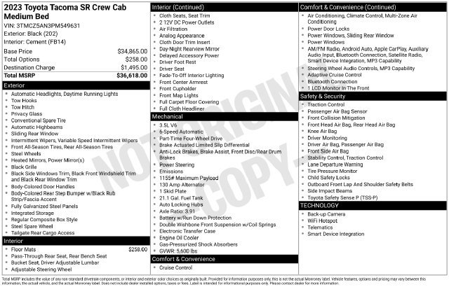 Used 2023 Toyota Tacoma SR AWD/4WD image 35