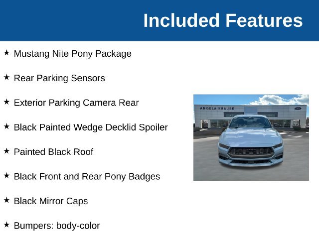 New 2026 Ford Mustang Coupe w/ Mustang Nite Pony Package RWD image 4