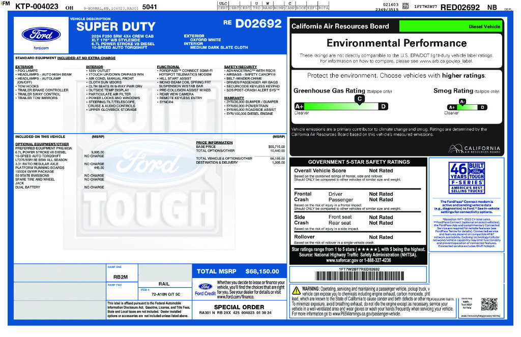 Used 2024 Ford F250 XLT AWD/4WD image 3