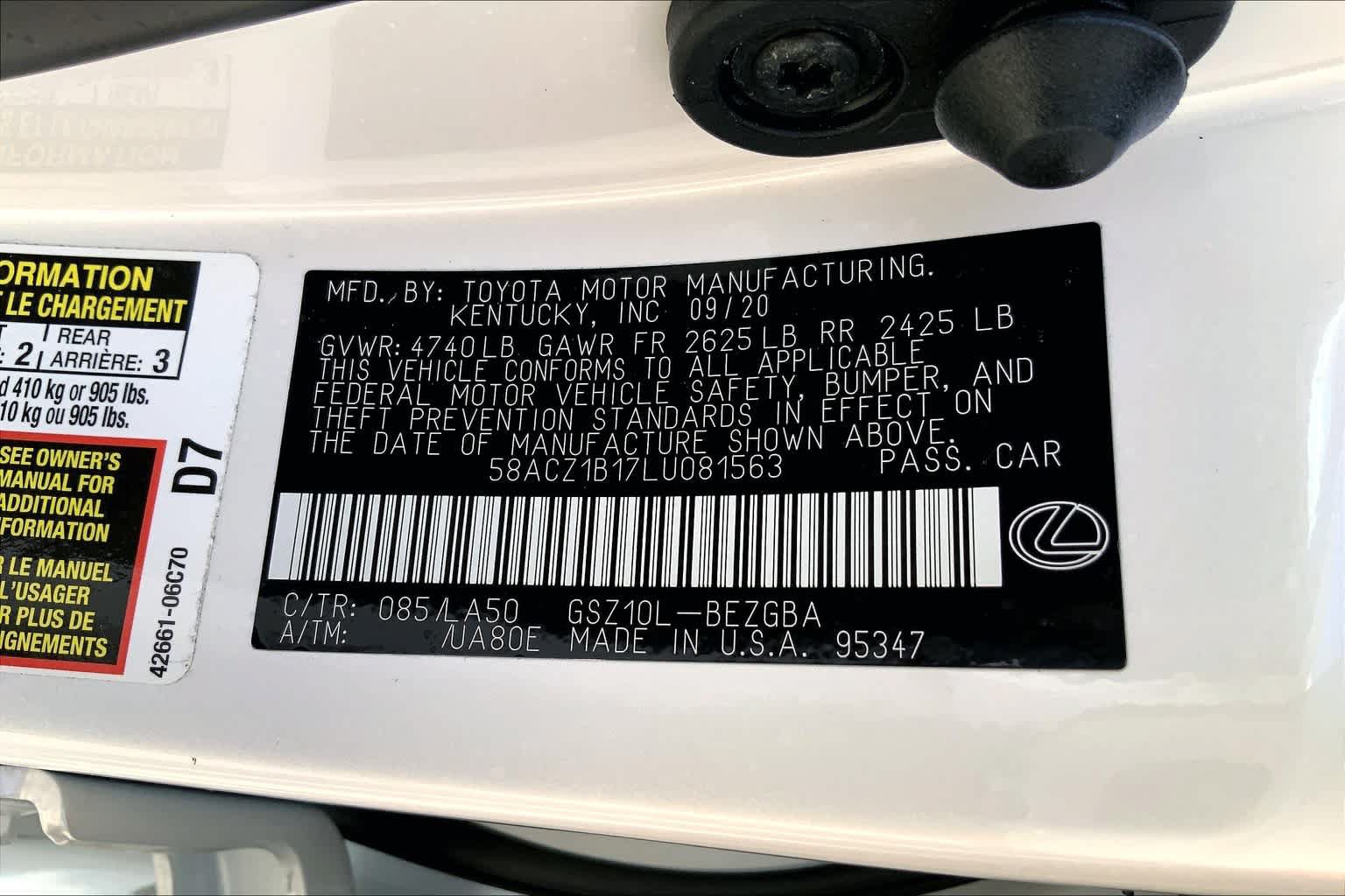 Used 2020 Lexus ES 350 w/ Accessory Package 2 FWD image 36
