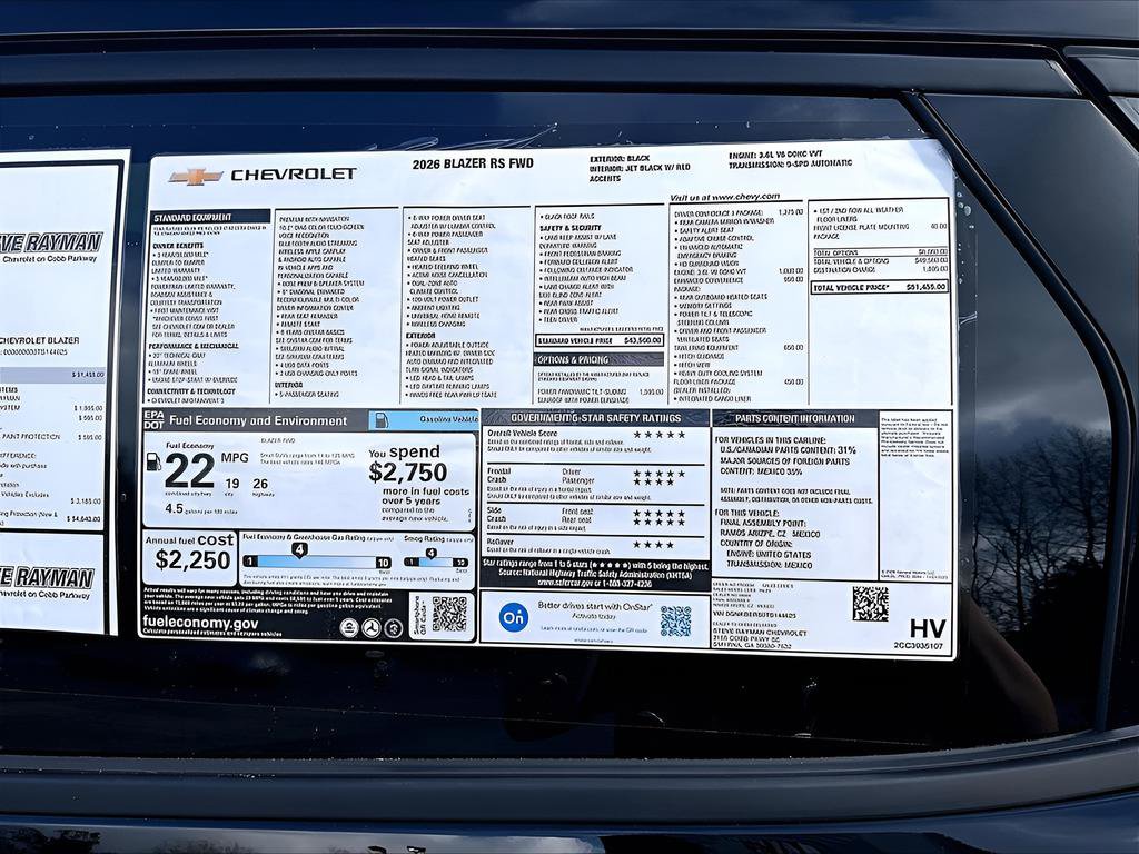 New 2026 Chevrolet Blazer RS w/ Driver Confidence II Package FWD image 11