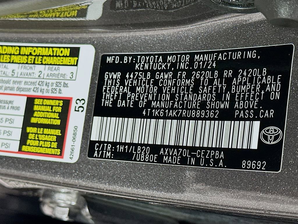 Certified 2024 Toyota Camry XSE FWD image 31