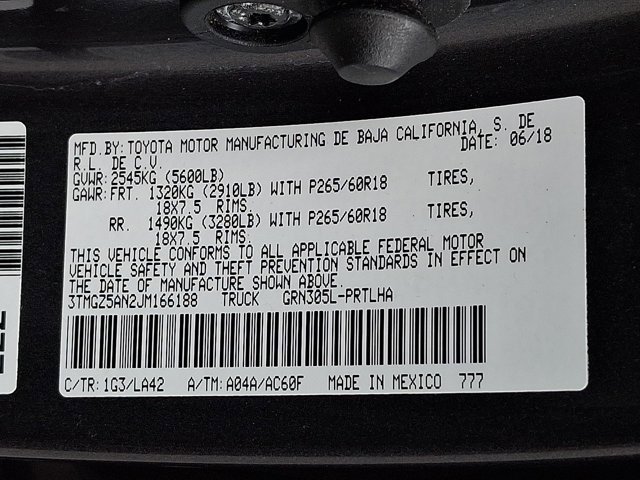Certified 2018 Toyota Tacoma Limited image 26